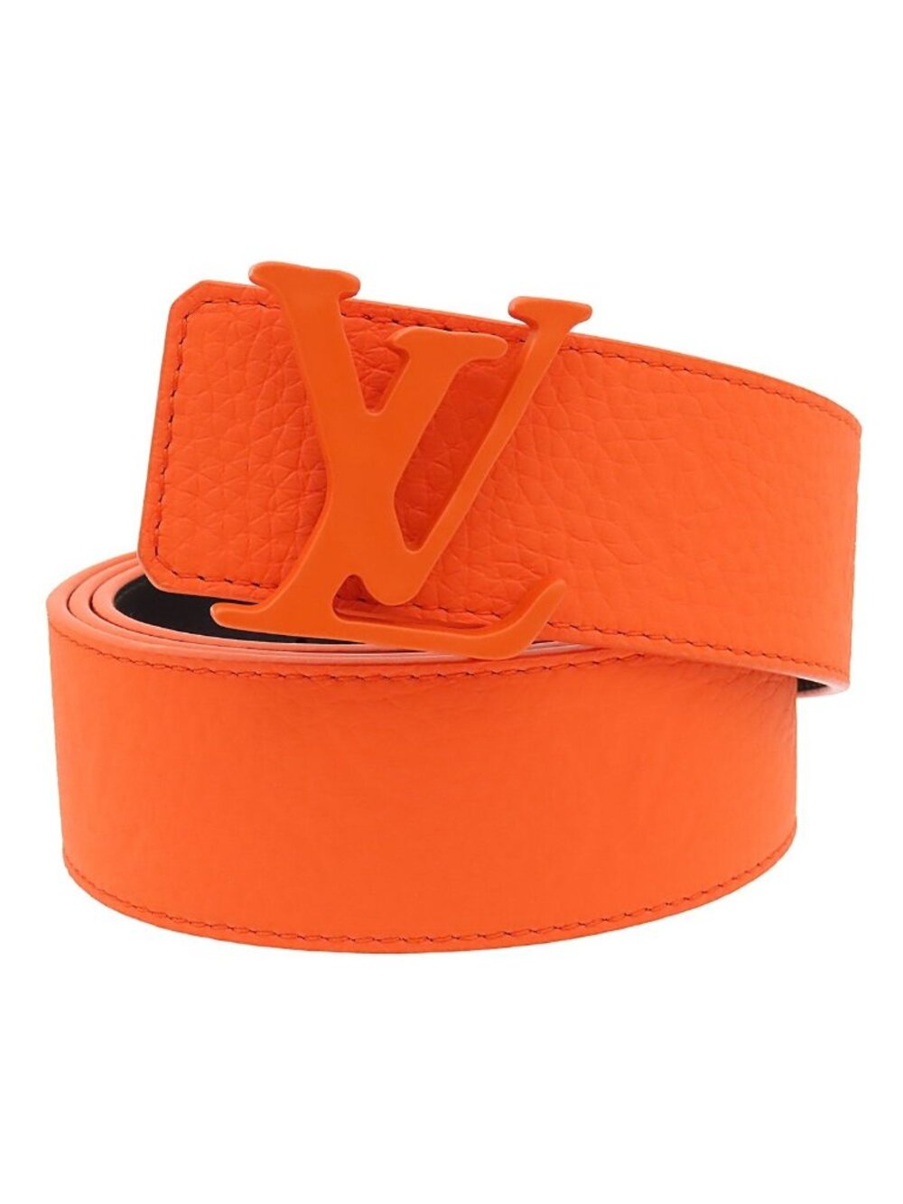 Louis Vuitton Ceinture LV Shape Reversible 90/36 Belt Orange Leather